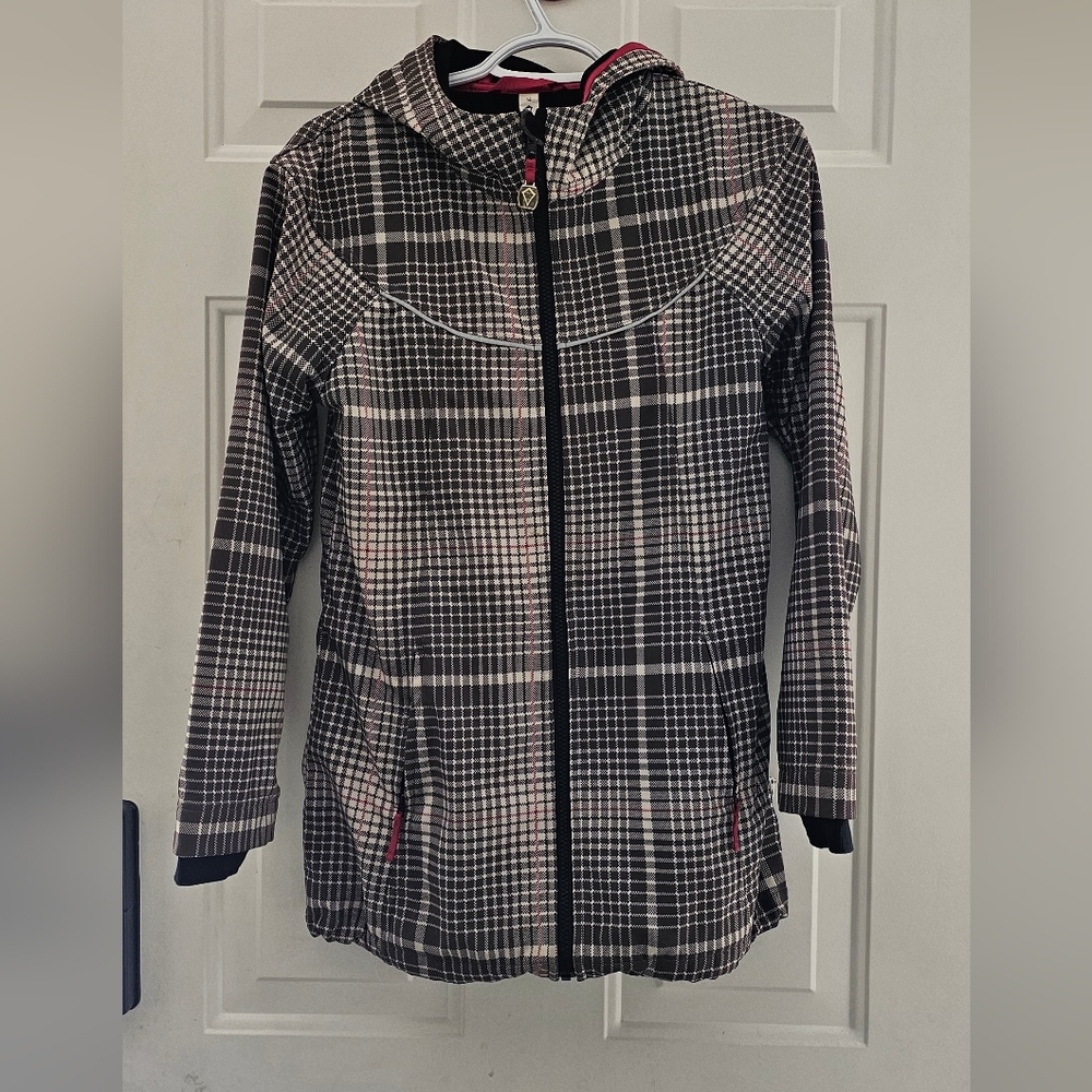 (12) Ivivva Plaid Hooded Jacket
